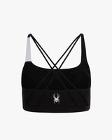 Spider Color Block Cross Bag Bra Top (SPGPCNBR254W-BLK)