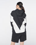 Spider Lifestyle Color Block Hooded Zip-Up (SPGPCNFT301U-BLK)