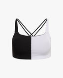 Spider Color Block Cross Bag Bra Top (SPGPCNBR254W-BLK)