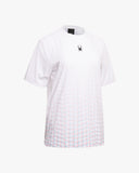 Spider Checkered Graphic Print Short Sleeve T-shirt (SPGMCNRS305U-WHT)