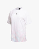 Spider Checkered Graphic Print Short Sleeve T-shirt (SPGMCNRS305U-WHT)