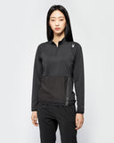 Spider Women's Pro Web Running Half Zip Long Sleeve T-shirt (SPGPCNRL281W-BLK)