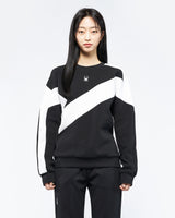 Spider Diagonal Color Block Sweatshirt (SPGPCNRL301U-BLK)