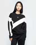 Spider Diagonal Color Block Sweatshirt (SPGPCNRL301U-BLK)