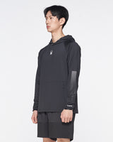 Spider Gradient Sleeve Running Hooded Sweatshirt (SPGPCNHD231M-BLK)