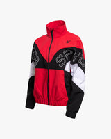 Spider Letter Logo Woven Zip-UP (SPGPCNJK304U-RED)