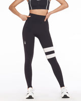 Spider Training White Banding Leggings (SPGPCNFL258W-BLK)