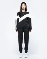 Spider Diagonal Color Block Sweatshirt (SPGPCNRL301U-BLK)