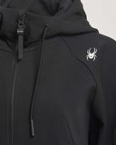 Spider Lettering Stand Neck Hood Zip-Up (SPGPCNFT352W-BLK)