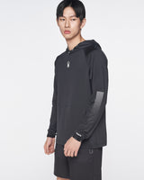 Spider Gradient Sleeve Running Hooded Sweatshirt (SPGPCNHD231M-BLK)