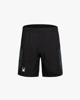 Spider Lifestyle Grid Print Shorts (SPGMCNTR305U-BLK)