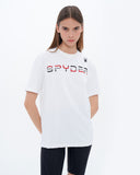 Spider Unisex Embroidery Lettering T-shirt (SPGMCNRS313U-WHT)