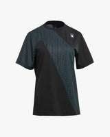 Sider Unisex Diagonal Grid Pattern Short Sleeve T-shirt (SPGMCNRS311U-BLK)