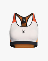 Spider Women's Training Bag Letter Print Bra Top (SPGFCNBR251W-WHT)