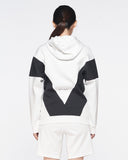 Spider Lifestyle Color Block Hooded Zip-Up (SPGPCNFT301U-WHT)