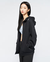 Spider Back Letter Logo Hood Zip-Up (SPGPCNFT304U-BLK)