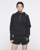 Spider Lettering Half Zip-Up Jacket (SPGPCNJK306U-BLK)